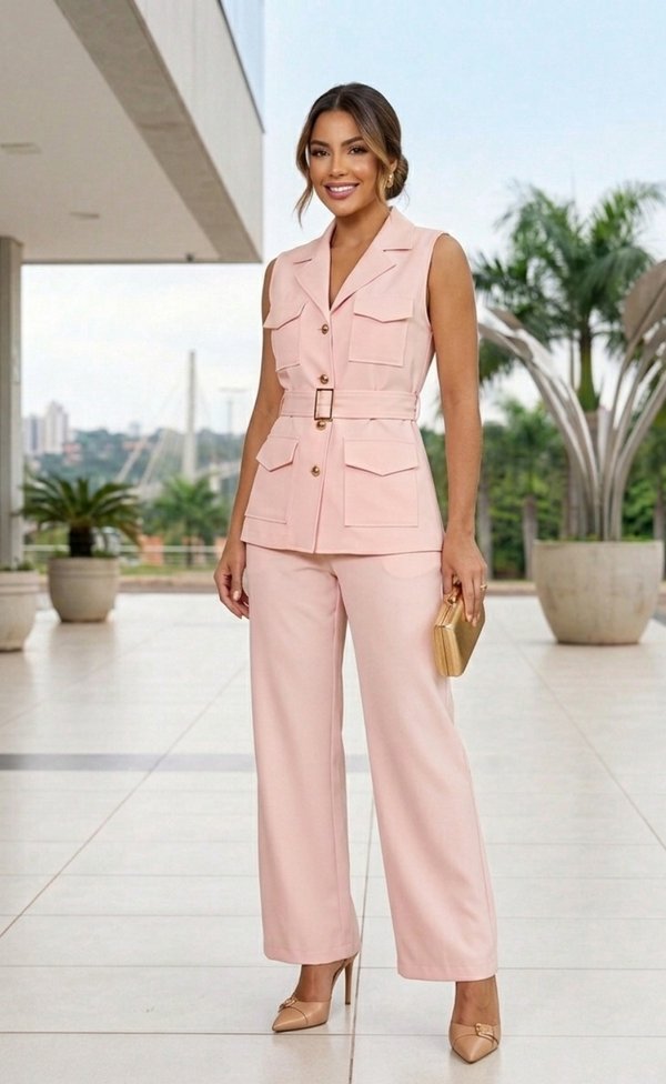 Conjunto rosa pastel