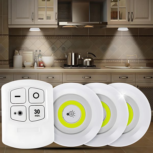 Set De 3 Luces Led 1 Control Remoto