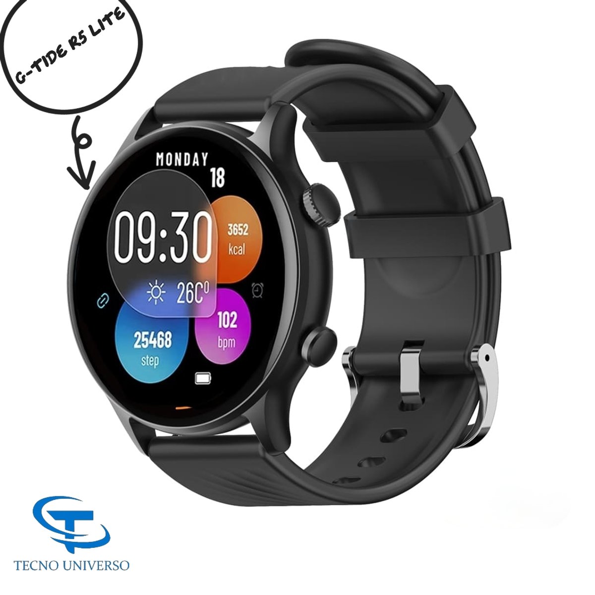 Smartwatch Gtide R5 Lite Negro