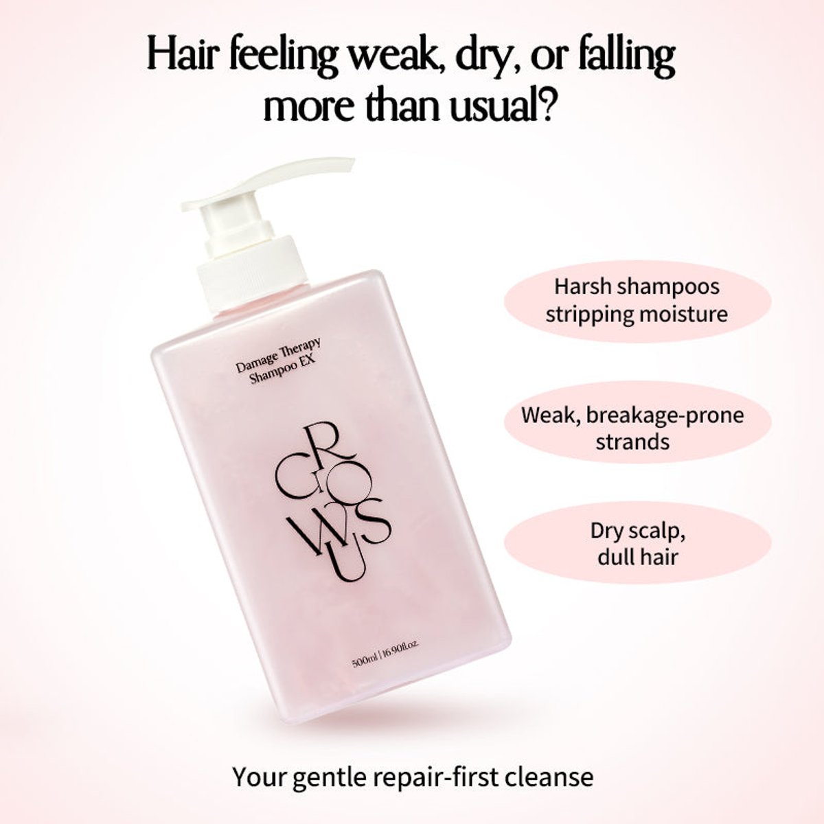 GROWUS Damage Therapy Shampoo EX 500ml - 3