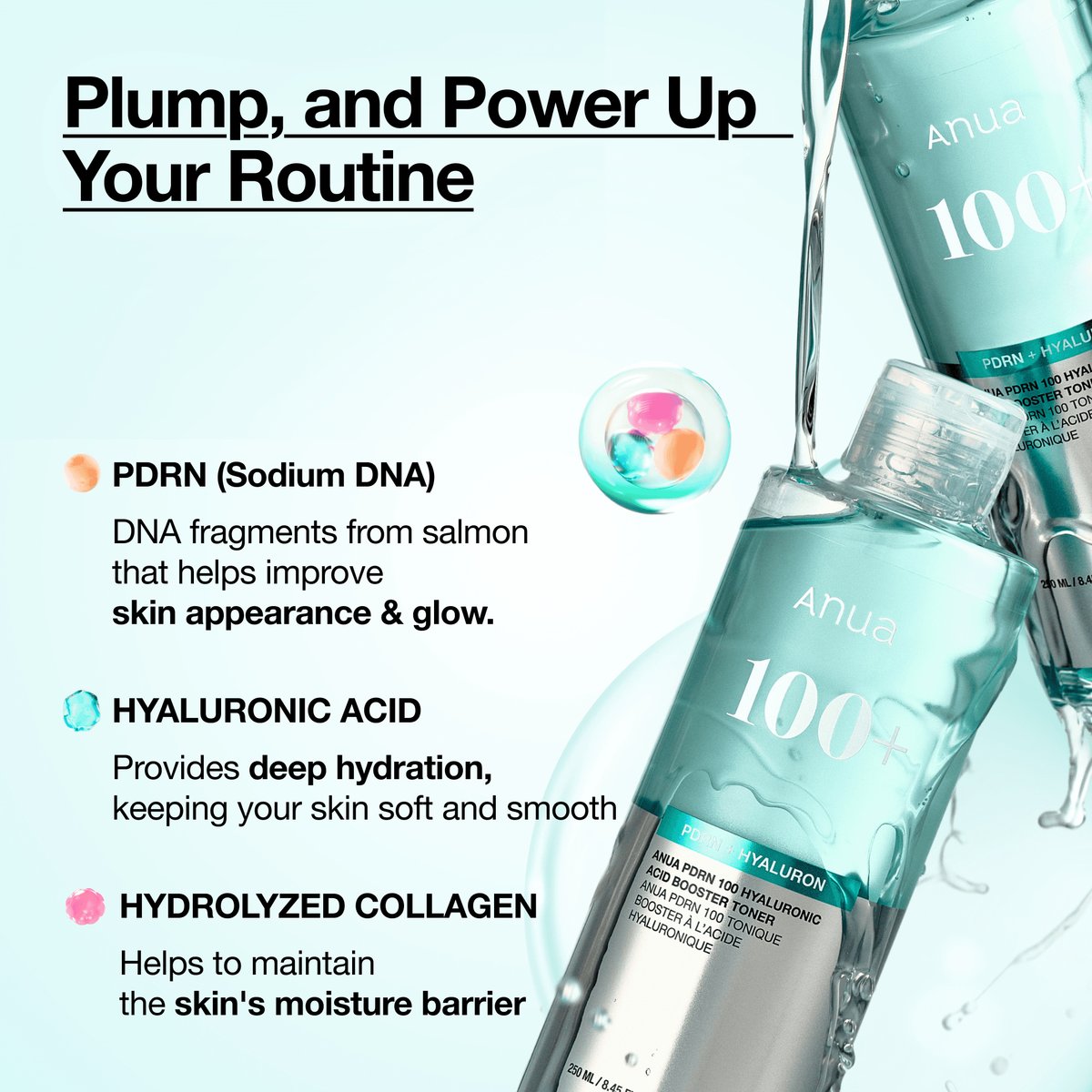 ANUA PDRN 100 Hyaluronic Acid Booster Toner 250ml - 2