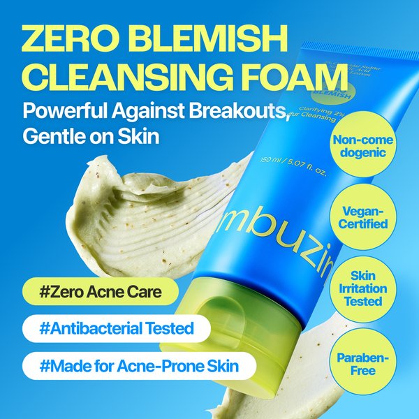 NUMBUZIN Zero Blemish Clarifying 2% Sulfur Cleansing Foam 150ml