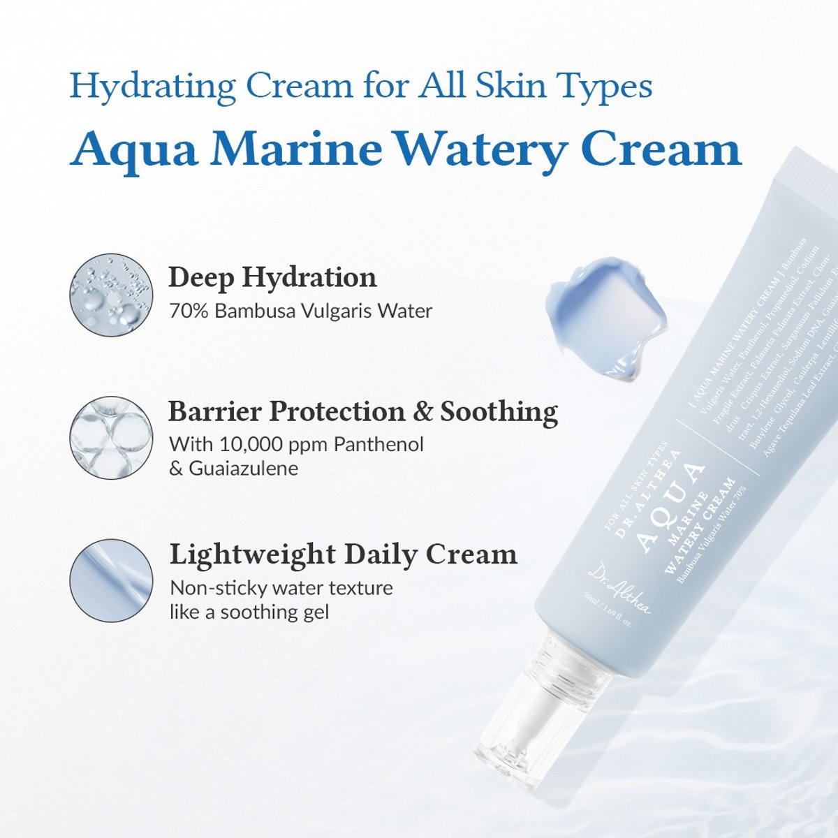 DR. ALTHEA - Aqua Marine Watery Cream 50ml - 2