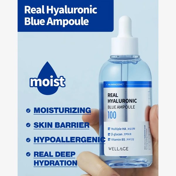 WELLAGE - Real Hyaluronic Blue Ampoule 60ml