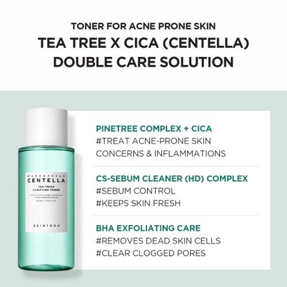 SKIN1004 Madagascar Centella Tea Trica Purifying Toner 210ml  - 2