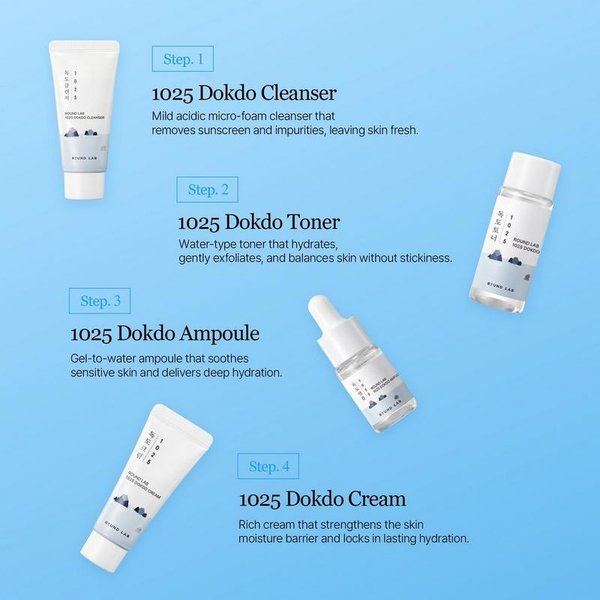 ROUND LAB Travel Friendly Mini Skincare Kit 1025 Dokdo Trial Kit