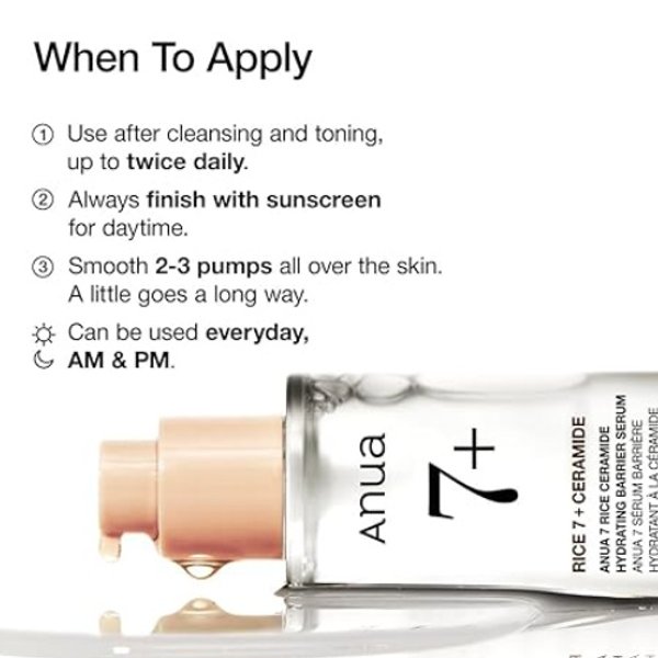 ANUA Rice 7 Ceramide Hydrating Barrier Serum 50ml