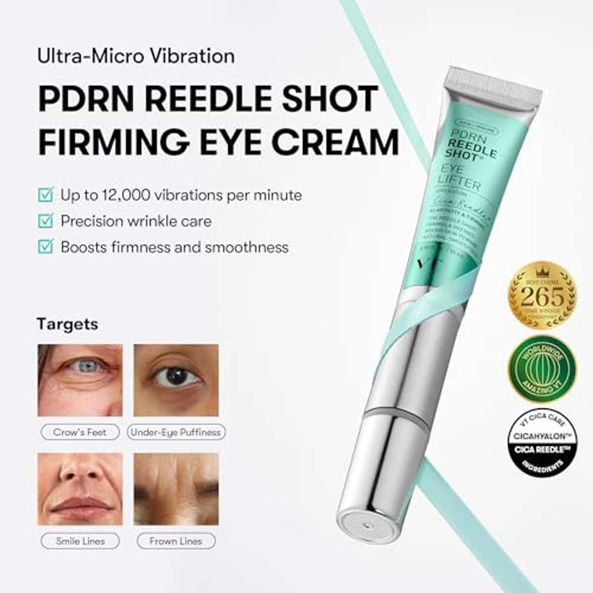 VT COSMETICS PDRN Reedle Shot Firming Eye Cream 15ml - 2