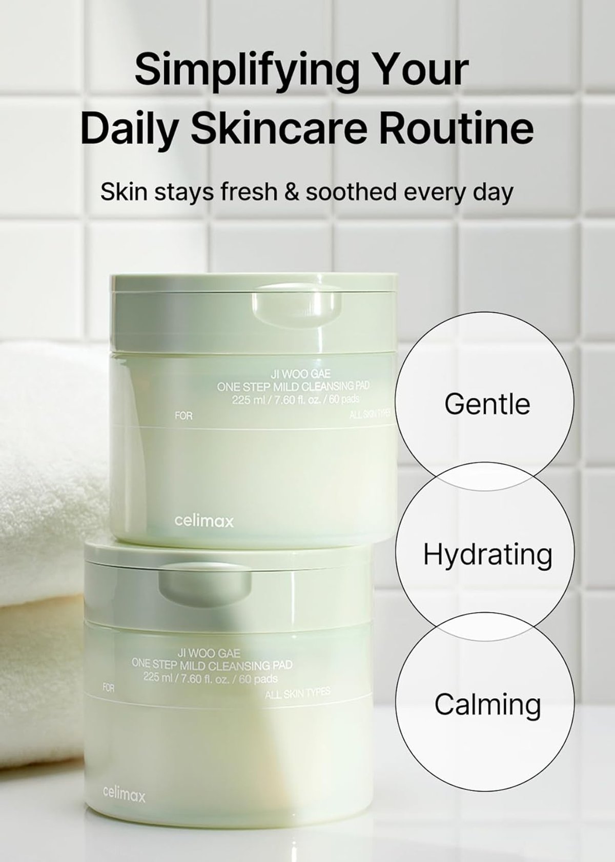 CELIMAX Ji Woo Gae One Step Mild Cleansing Pad 60ea - 2