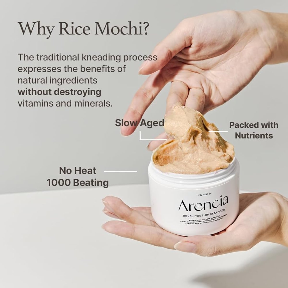 ARENCIA - Calendula Rice Mochi Cleanser 120g - 3