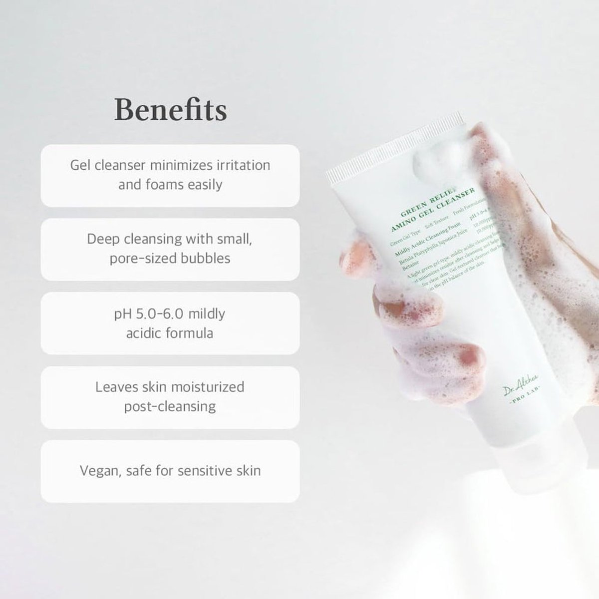 DR. ALTHEA Green Relief Amino Gel Cleanser 100ml - 2