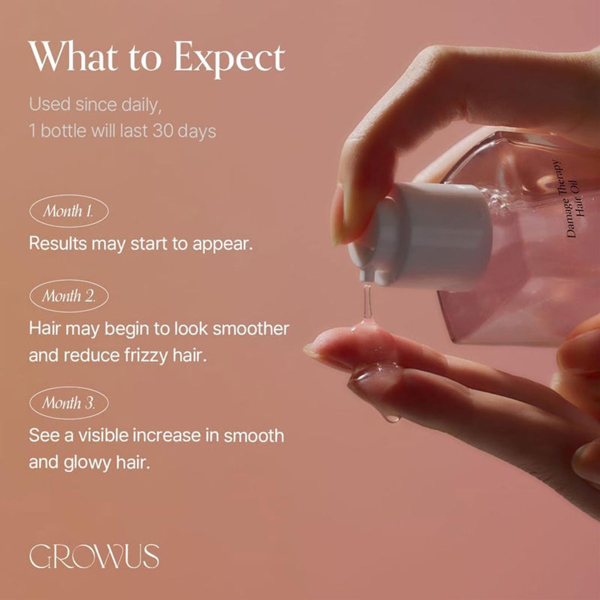 GROWUS Damage Therapy Hair Oil 65ml - 3