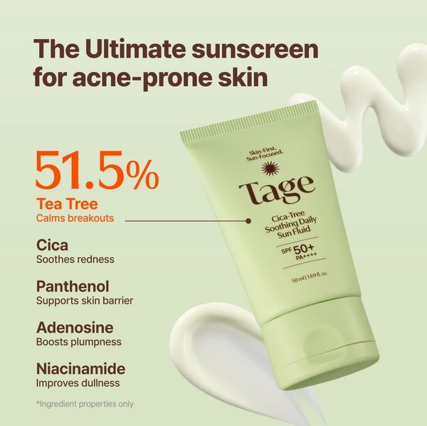 TAGE Cica Tree Soothing Daily Sun Fluid 50ml