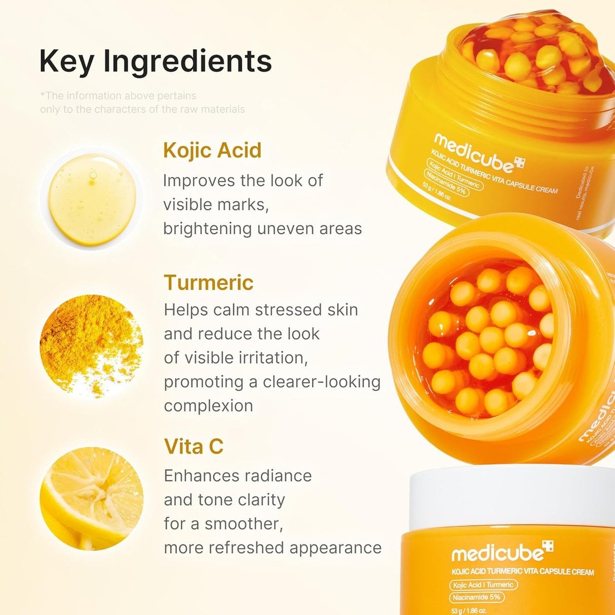 MEDICUBE - Kojic Acid Turmeric Vita Capsule Cream 53g - 2