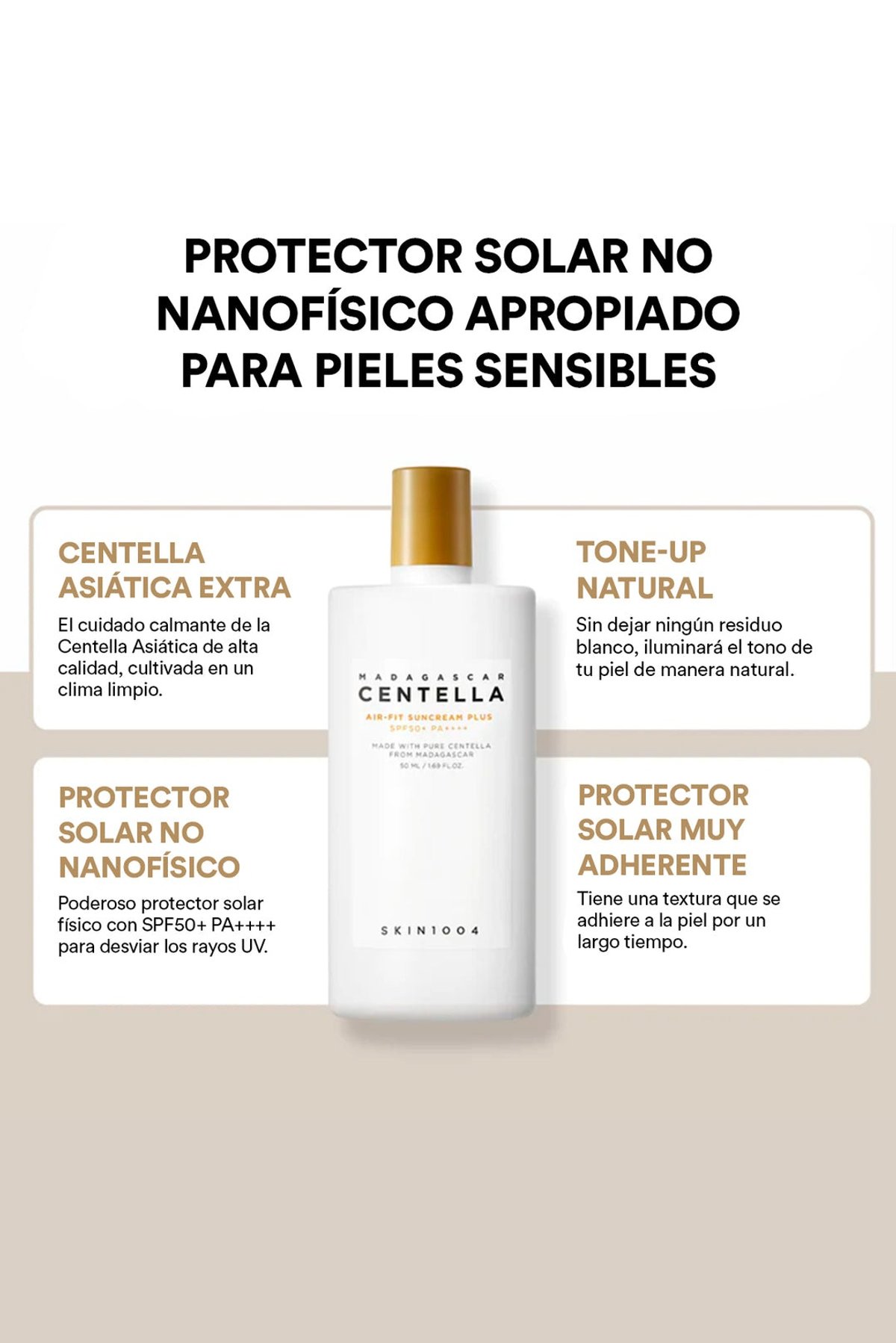 SKIN1004 - Madagascar Centella Air-Fit Suncream Plus SPF50+ PA++++ 50ml - 2