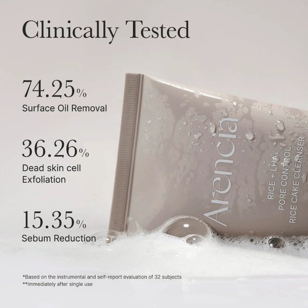 ARENCIA - Rice + LHA Pore Control Rice Cake Cleanser 150g