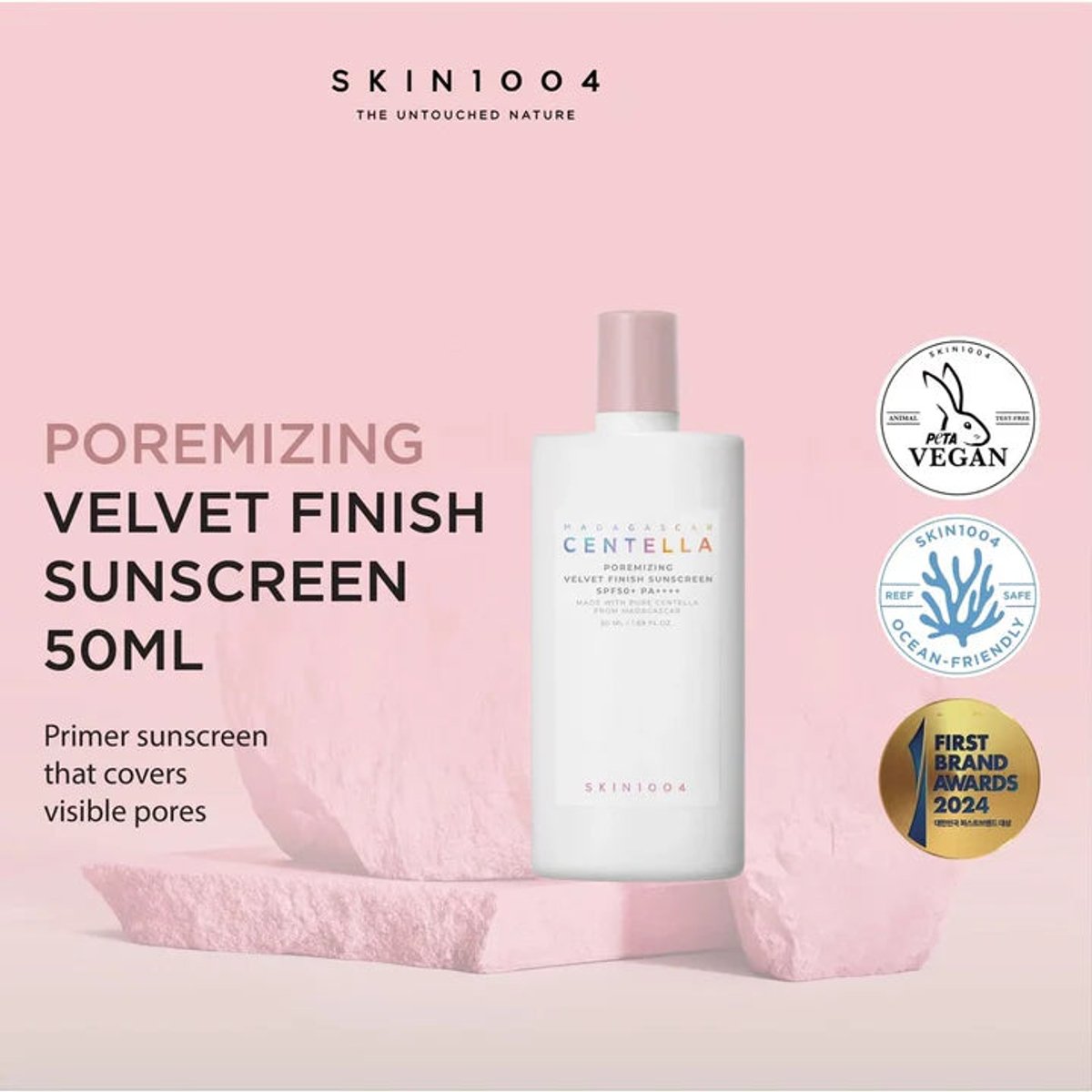 SKIN1004 - Madagascar Centella Poremizing Velvet Finish Screen SPF50+ PA++++ 50ml - 2