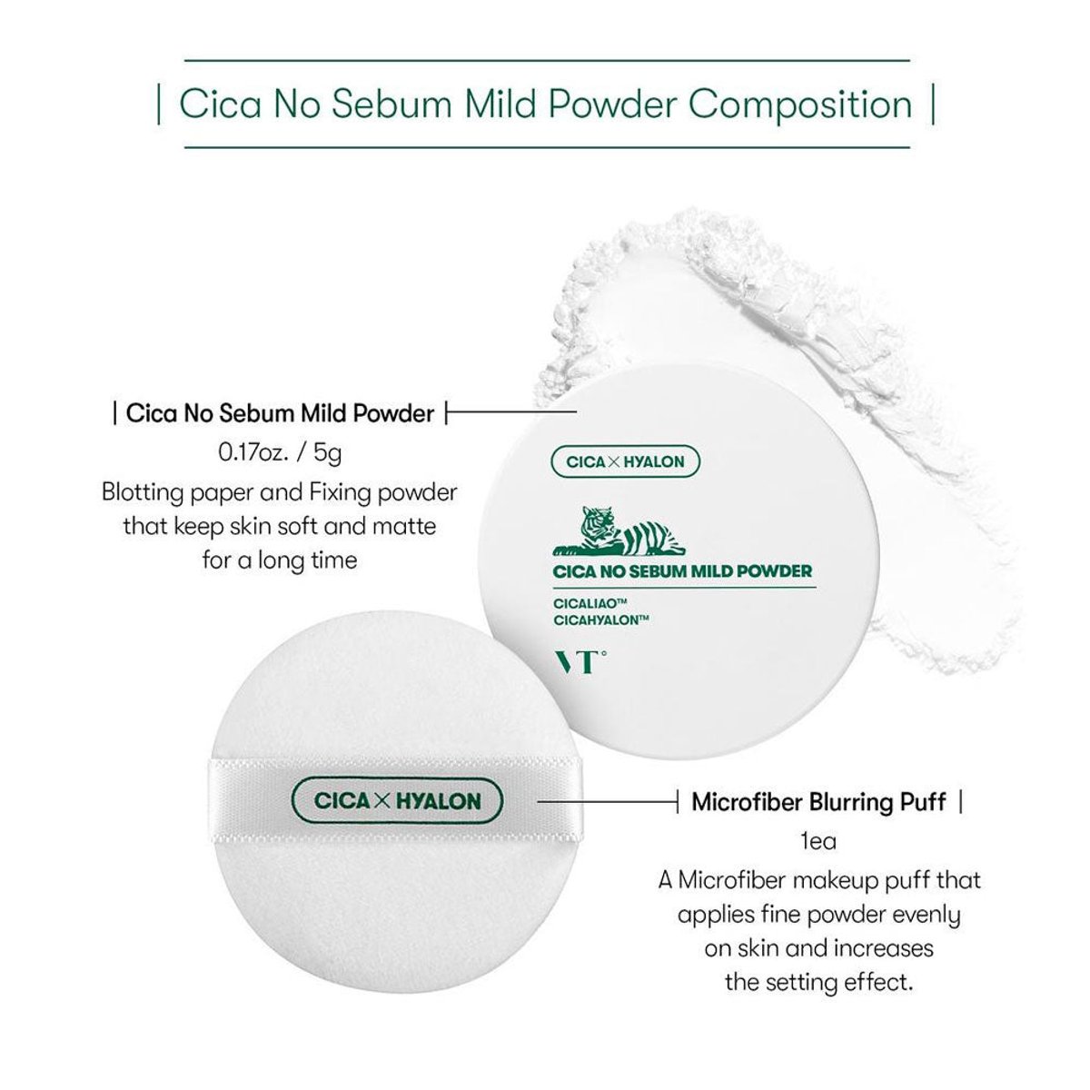 VT COSMETICS Cica No Sebum Mild Powder - 2