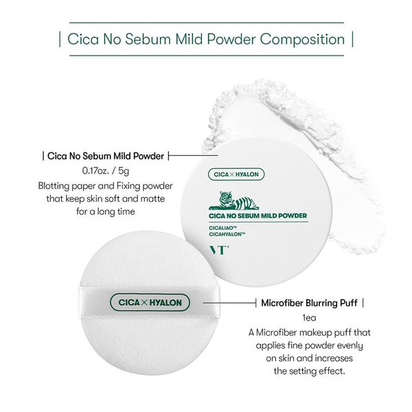 VT COSMETICS Cica No Sebum Mild Powder