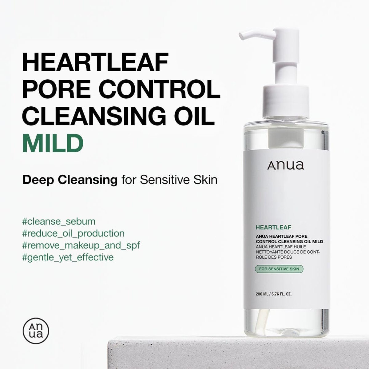 ANUA - Heartleaf Pore Control Cleansing Oil Mild 200ml - 2