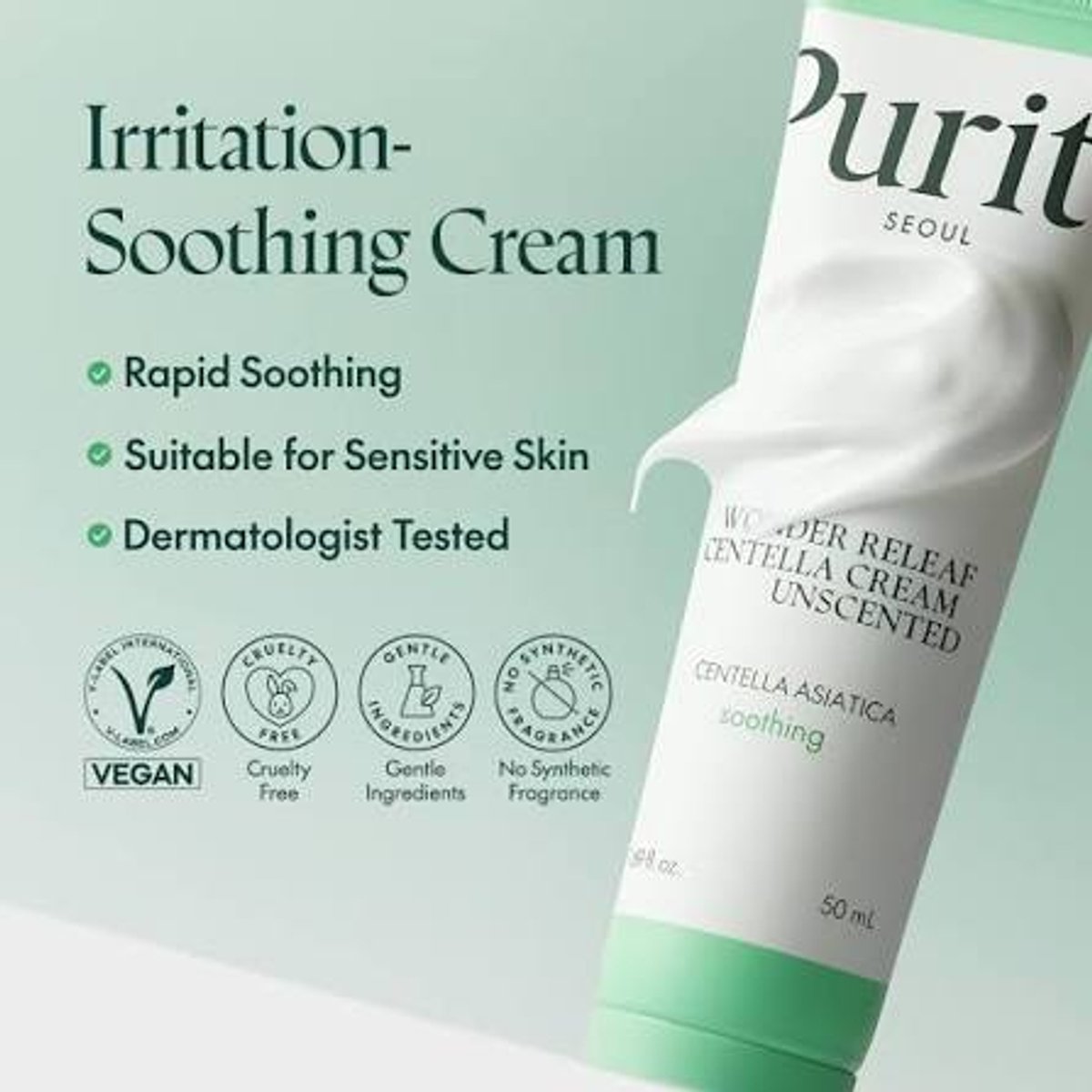PURITO SEOUL Wonder Releaf Centella Cream Unscented 50ml - 2