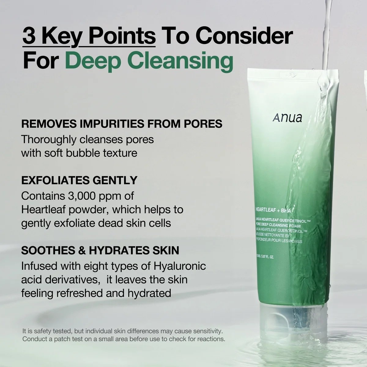 ANUA - Heartleaf Quercetinol Pore Deep Cleansing Foam 150ml - 4