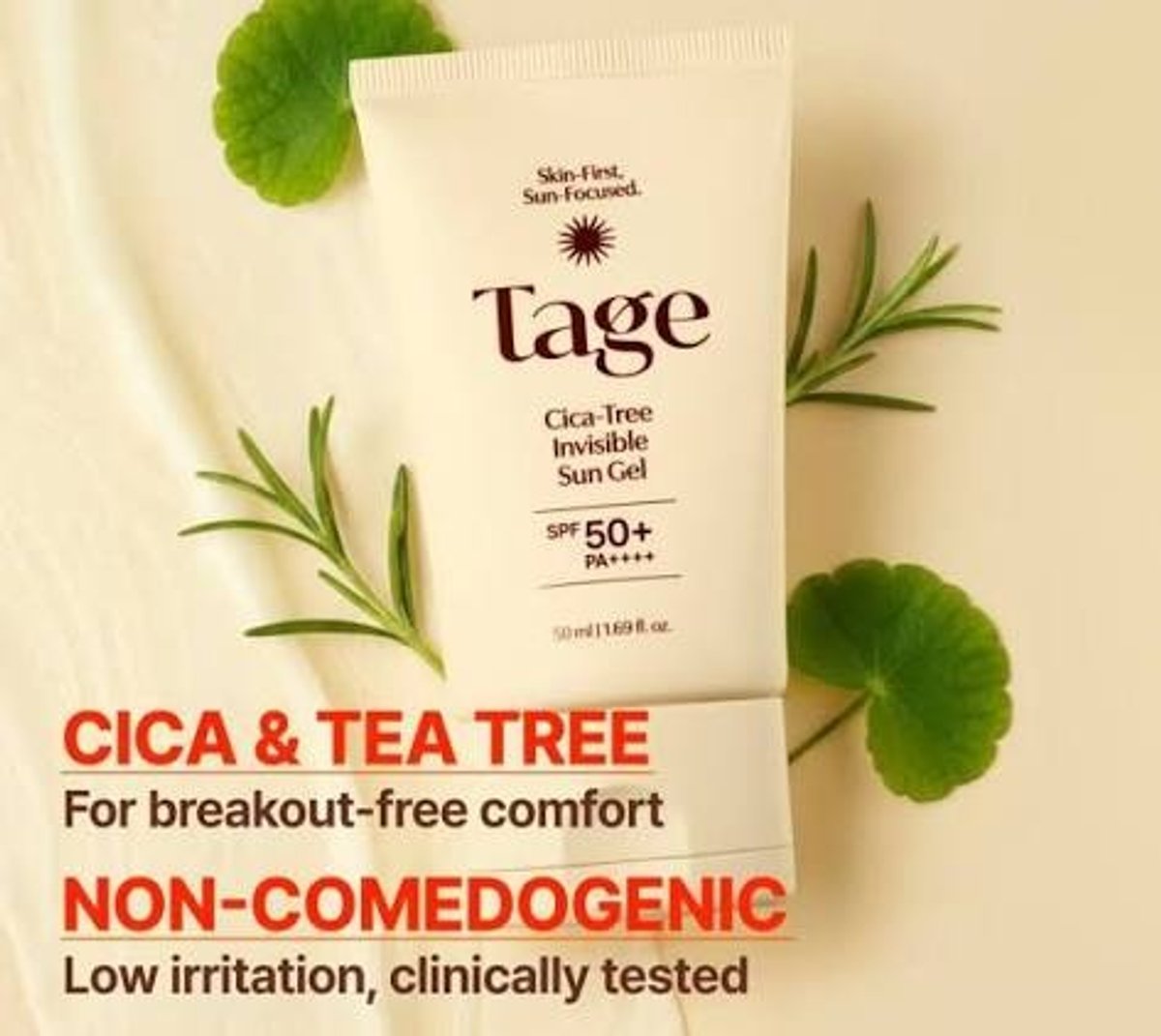 TAGE Cica Tree Invisible Sun Gel 50ml - 4