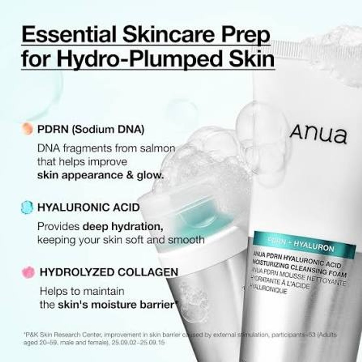ANUA PDRN Hyaluronic Acid Moisturizing Cleansing Foam 150ml - 3