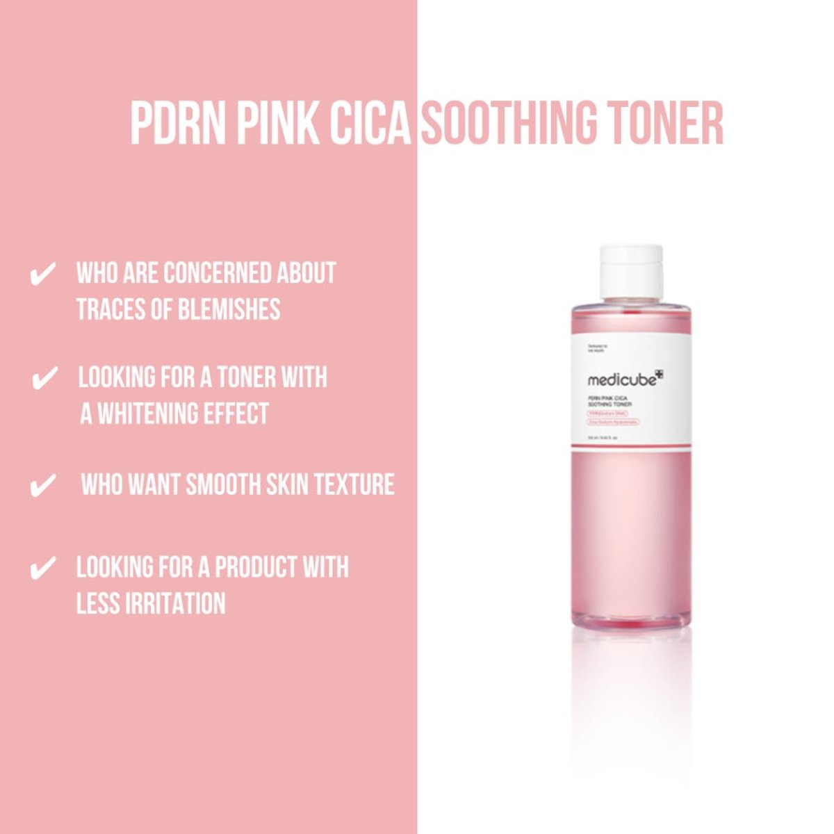 MEDICUBE - PDRN Pink Cica Soothing Toner 250ml - 3