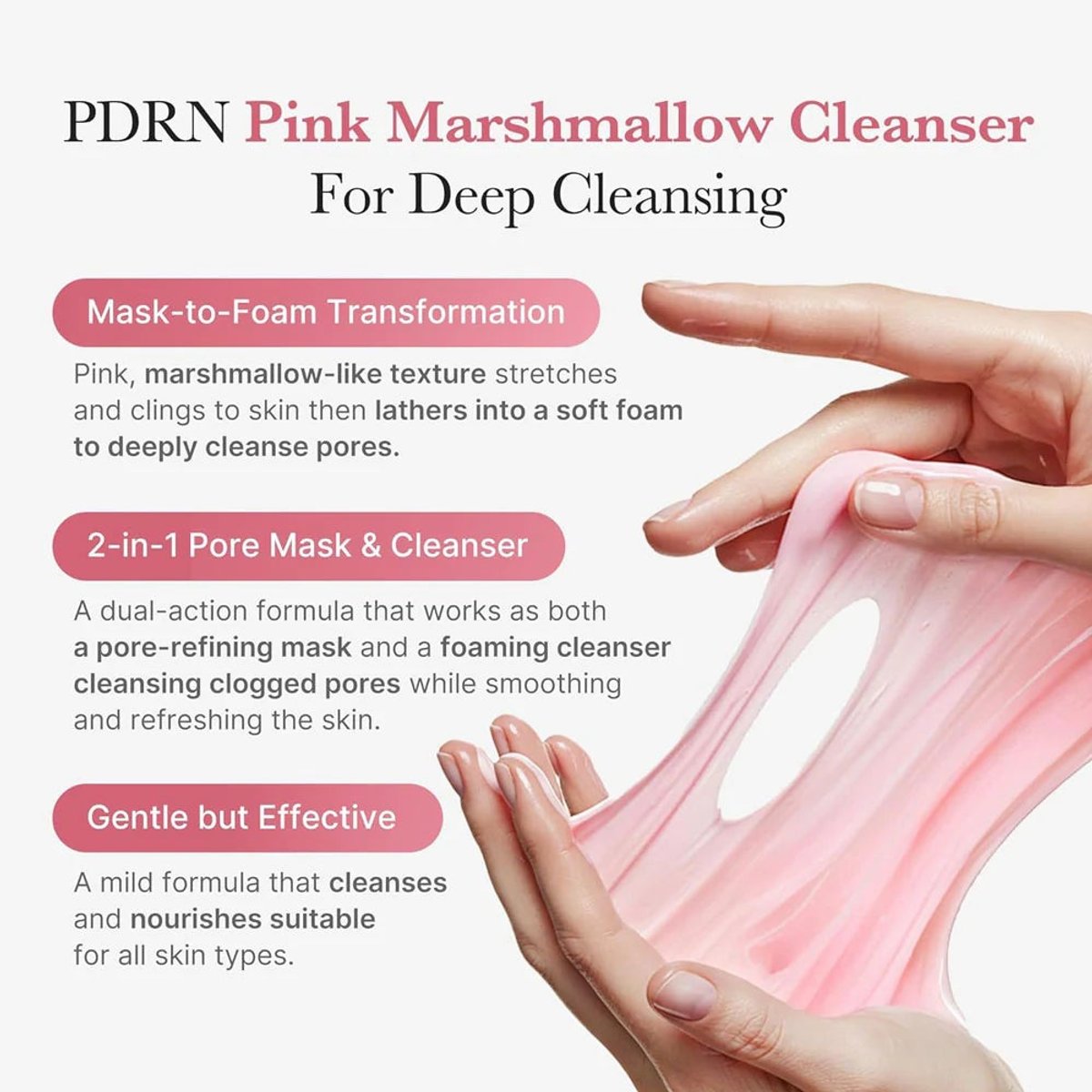 MEDICUBE - PDRN Pink Niacinamide Whip Cleanser 120g - 2