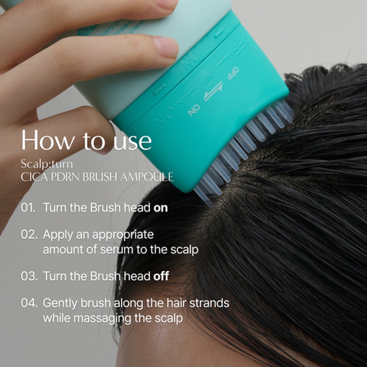 LILYEVE Scalp Turn Cica PDRN Brush Ampoule 100ml - 3