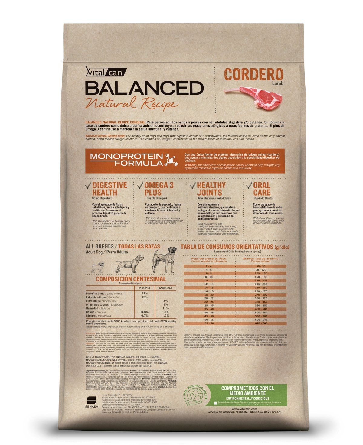 Balanced Natural Recipe Cordero Perro Adulto - 2