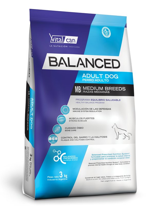 BALANCED PERRO ADULTO RAZA MEDIANA 3KG
