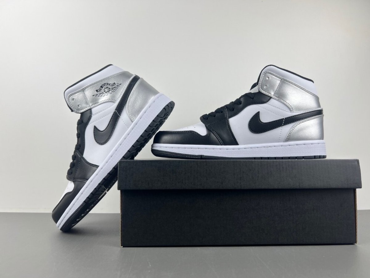 Jordan 1 Mid Silver - 2