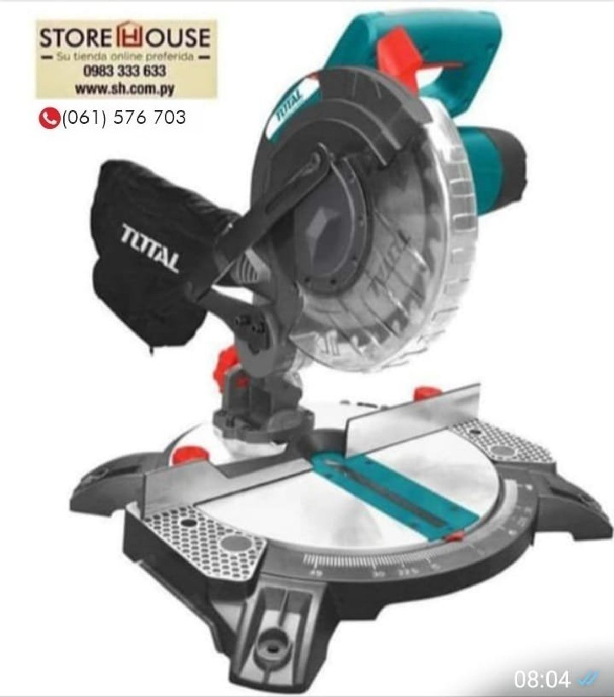 SIERRA INGLETADORA DE 1400 WATTS Y 8 PULGADAS