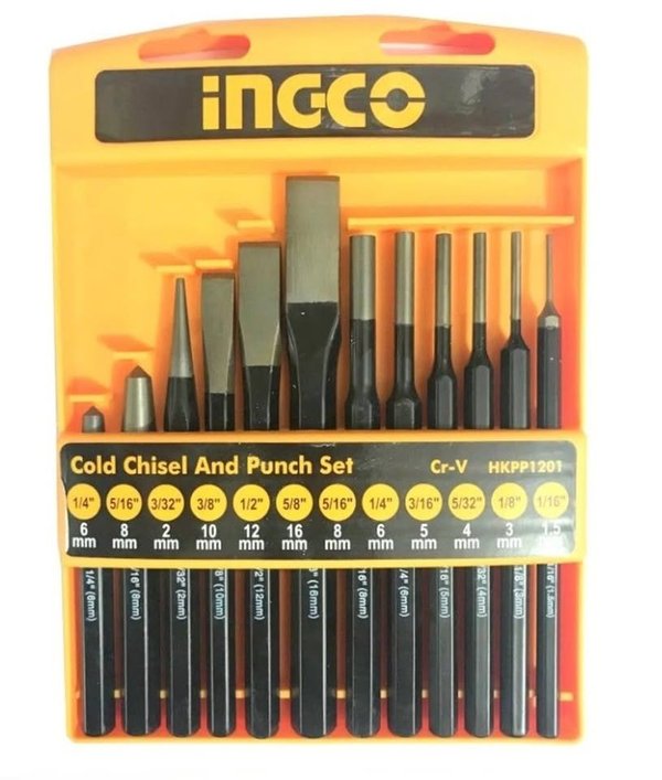 JUEGO DE PUNZONES Y CINCELES P CORTAR TODO TIPO DE PISOS AZULEJOS Y PAREDES