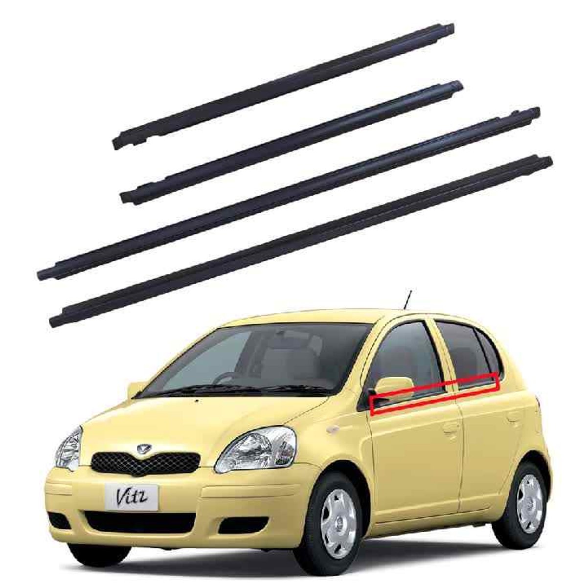 Media Guia / Burletes Toyota Vitz Primera Generación 