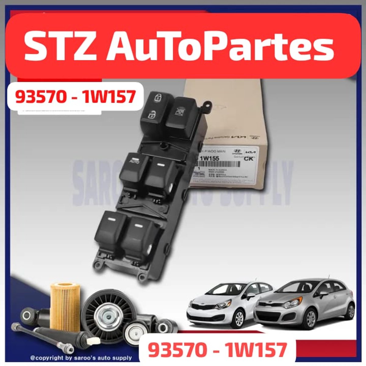 Comando Central Alza Vidrios Kia Rio 2015/20