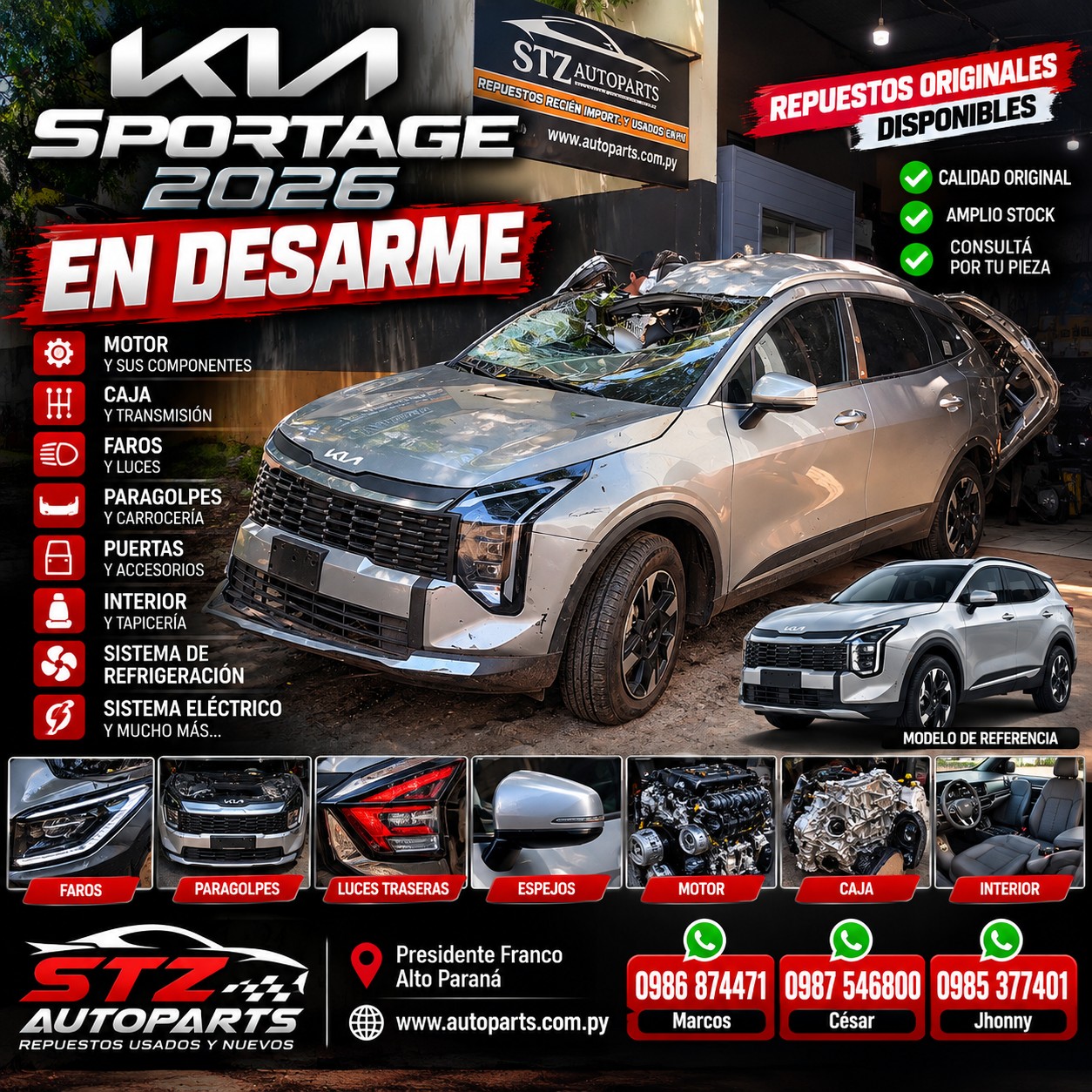 Kia Sportage 2026 en desarme