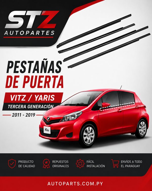 Media guia / Burletes Toyota Vitz 3 Generación