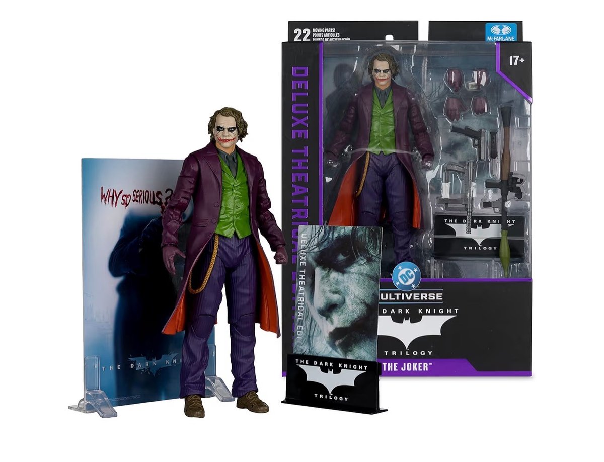 Figura Coleccionable McFarlane Toys DC Multiverse - The Joker Deluxe Theatrical Edition 7" (The Dark Knight Trilogy) - 7