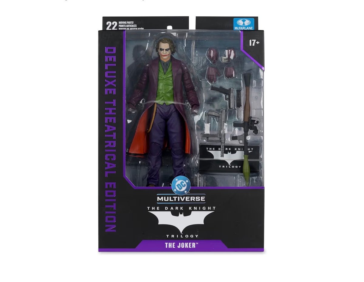 Figura Coleccionable McFarlane Toys DC Multiverse - The Joker Deluxe Theatrical Edition 7" (The Dark Knight Trilogy) - 8