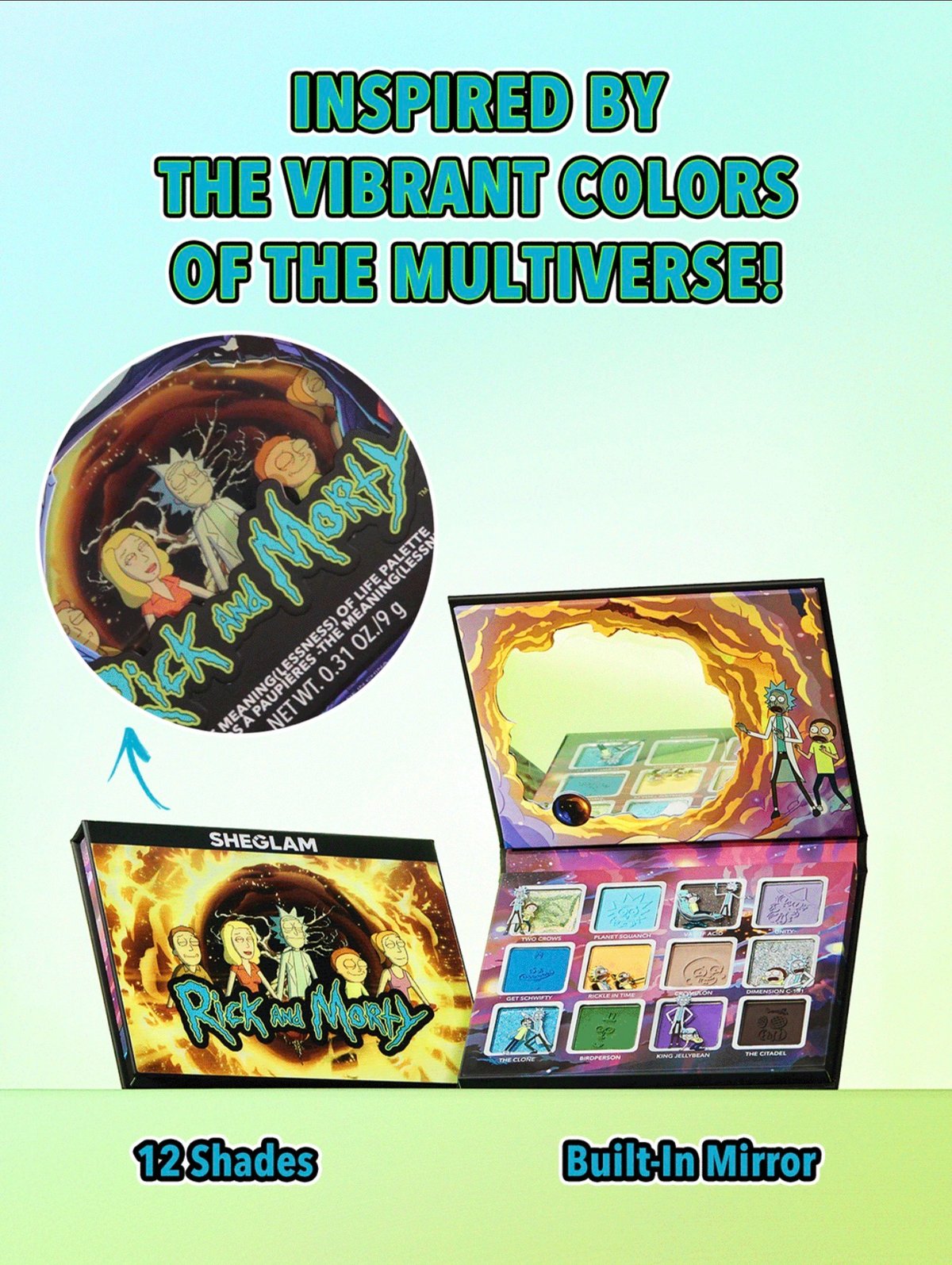 Set de Maquillaje Edición Especial SHEGLAM x Rick and Morty Full Collection Box (Colección Completa) - 3