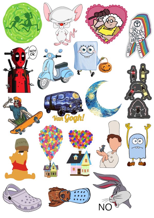 Plancha de stickers personalizados