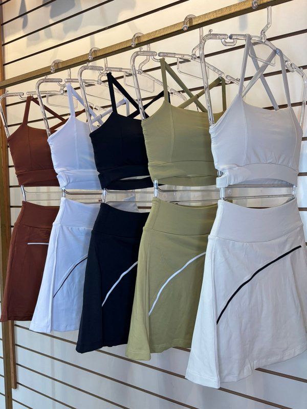 Conjunto short pollera