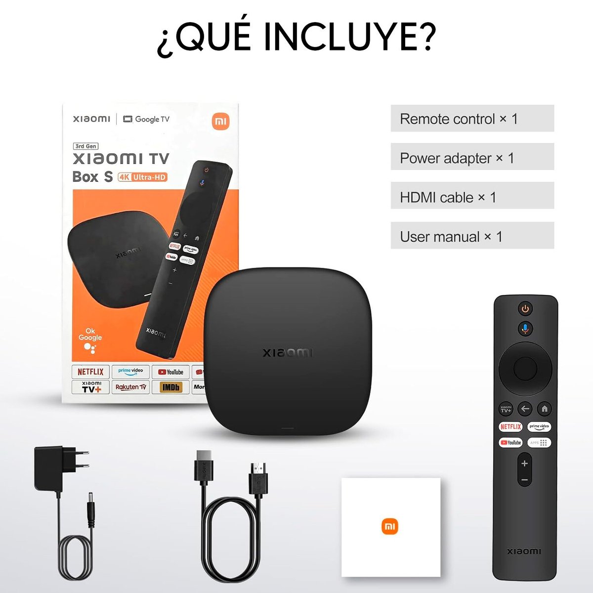 Media Player Xiaomi TV 4K, MI BOX S, GOOGLE TV, 3ERA GENERACIÒN - 2
