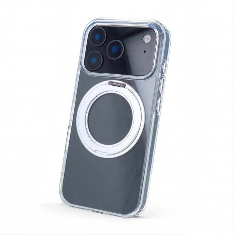 Funda transparente para celular con anillo magnético - 2