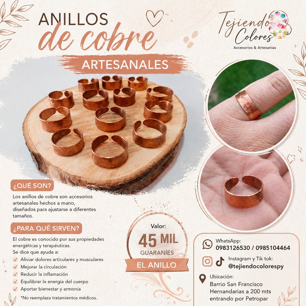 Anillos de cobre 