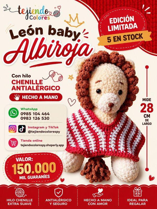 León baby Albiroja 