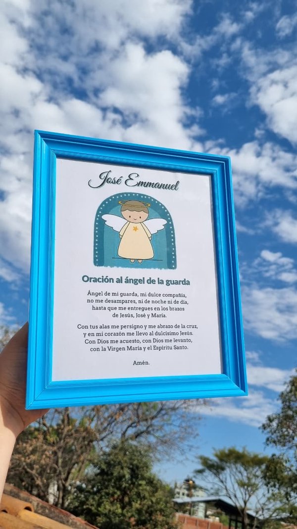 Cuadro Oración del Ángel de la Guarda (Personalizado)